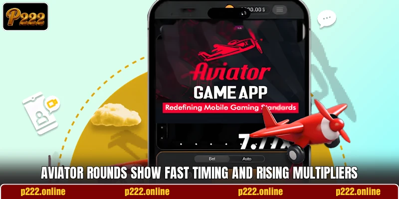 Aviator rounds show fast timing and rising multipliers