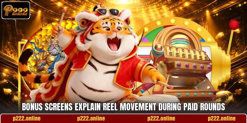Bonus screens explain reel movement during paid rounds