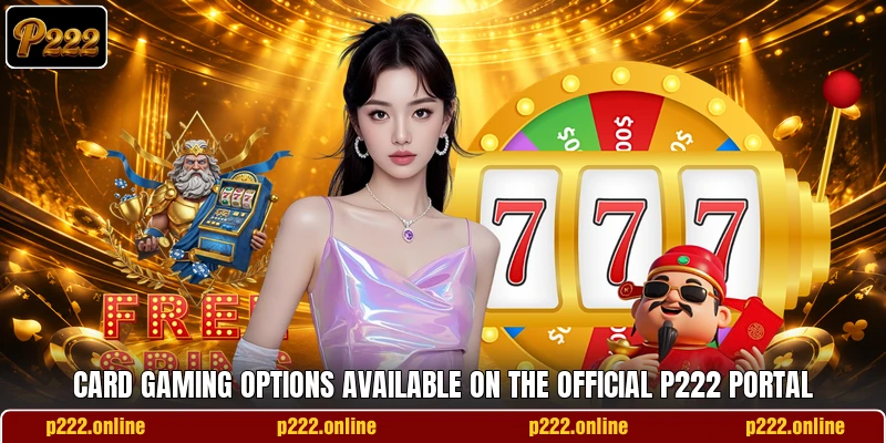 Card gaming options available on the official P222 portal