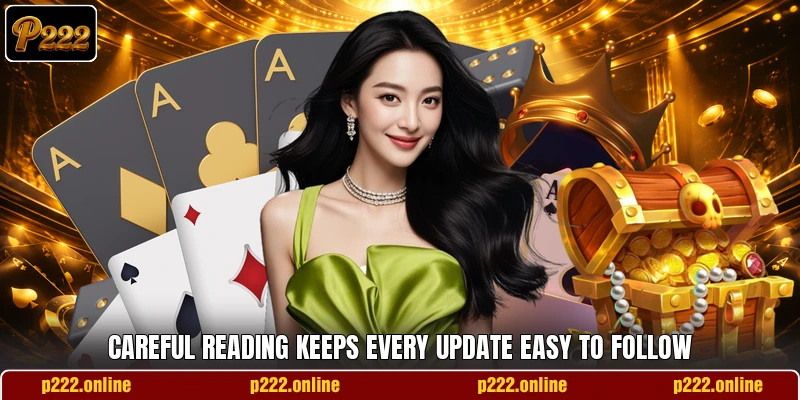 Careful reading keeps every update easy to follow Careful reading keeps every update easy to follow
