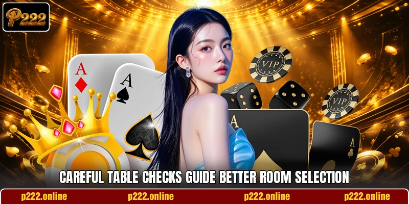 Careful table checks guide better room selection