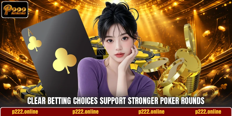 Clear betting choices support stronger poker rounds