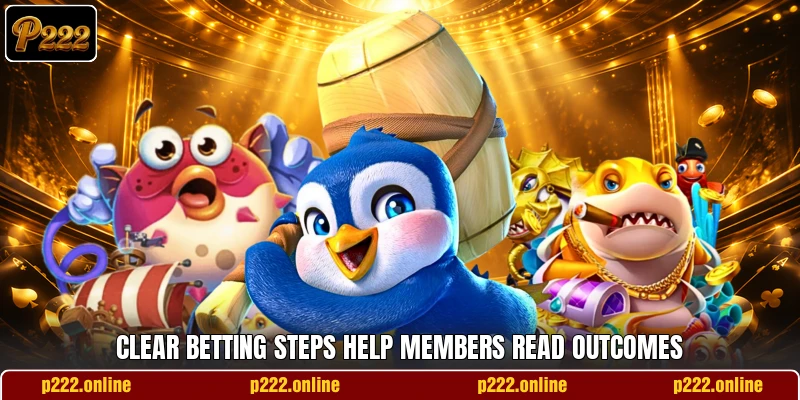 Clear betting steps help members read outcomes