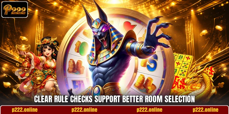 Clear rule checks support better room selection