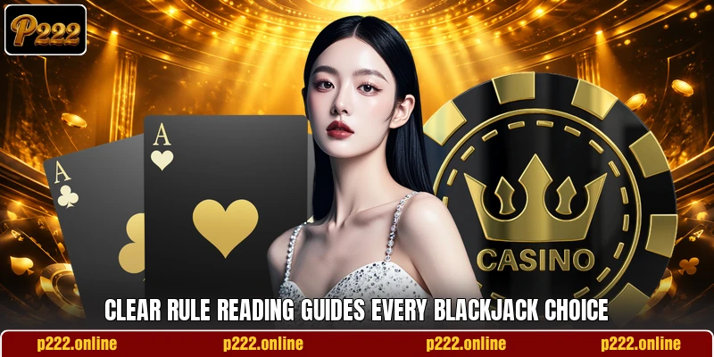 Clear rule reading guides every blackjack choice
