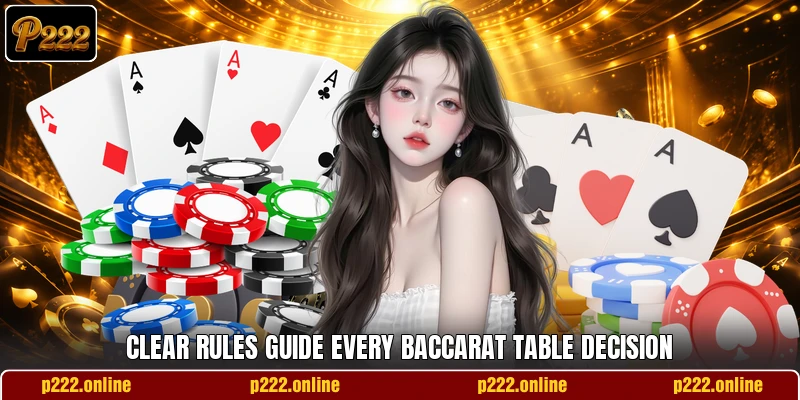 Clear rules guide every baccarat table decision