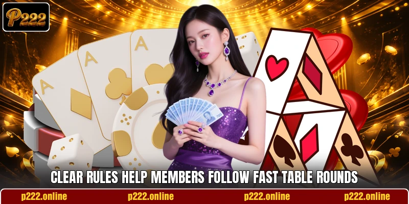 Clear rules help members follow fast table rounds