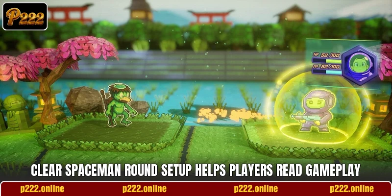 Clear Spaceman round setup helps players read gameplay