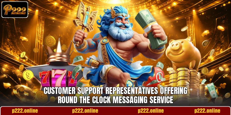 Customer support representatives offering round the clock messaging service