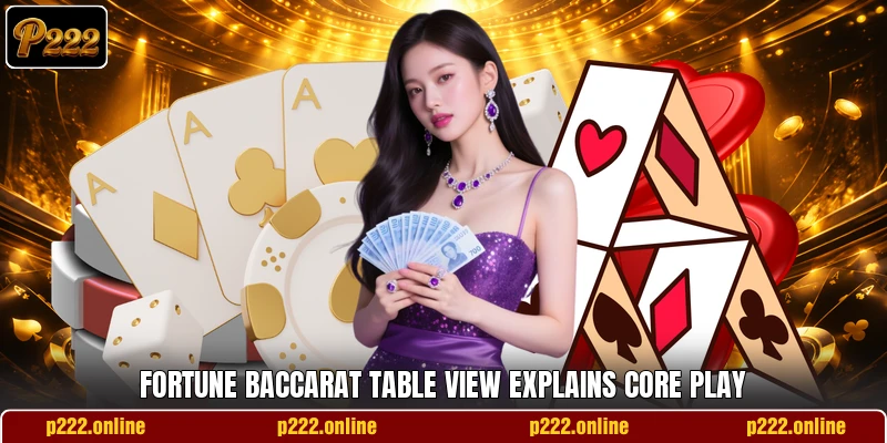 Fortune Baccarat table view explains core play