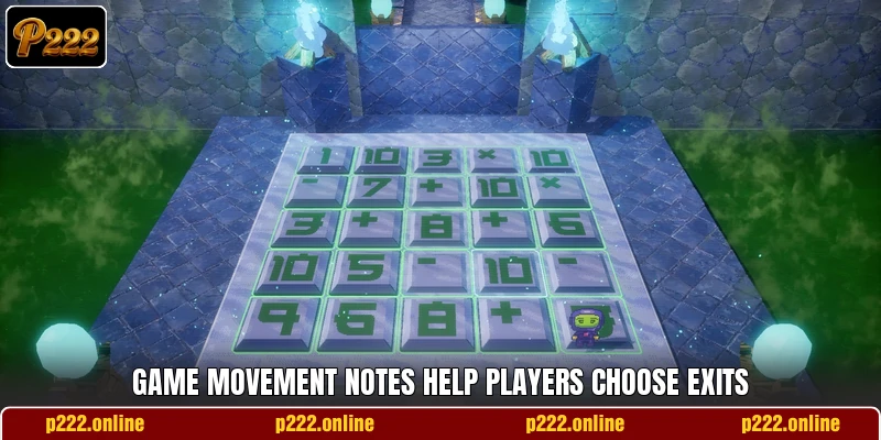 Game movement notes help players choose exits