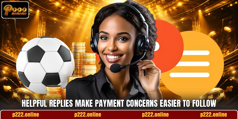 Helpful replies make payment concerns easier to follow