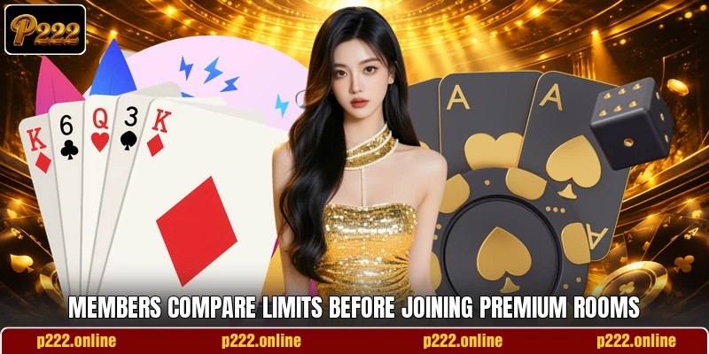 Members compare limits before joining premium rooms