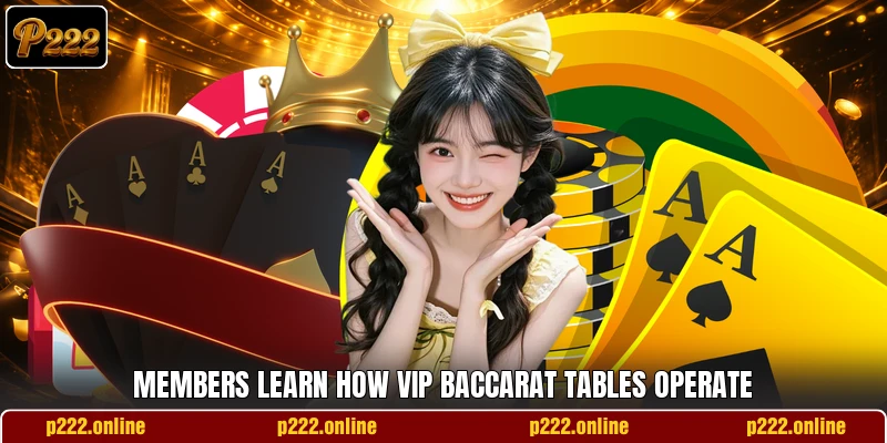 Members learn how VIP Baccarat tables operate