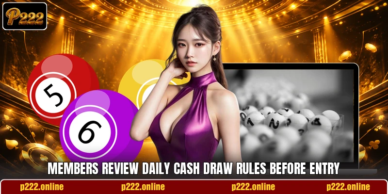 Members review Daily Cash Draw rules before entry