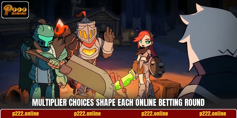 Multiplier choices shape each online betting round