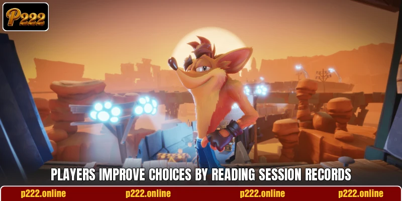 Players improve choices by reading session records