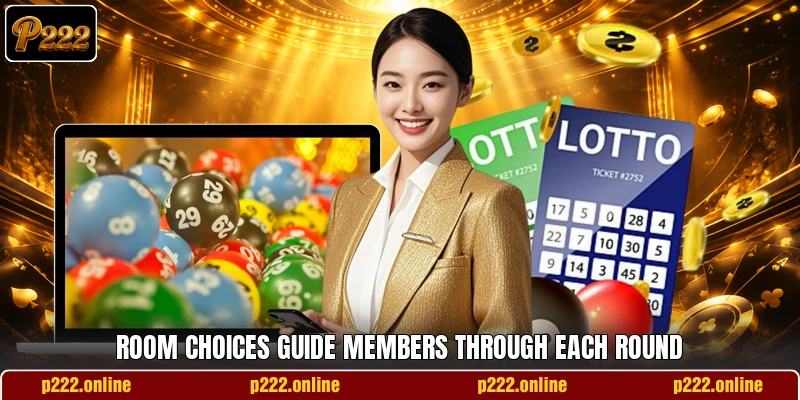 Room choices guide members through each round