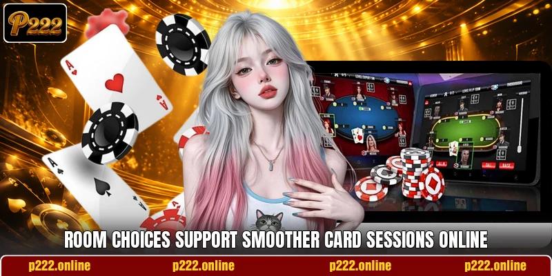 Room choices support smoother card sessions online