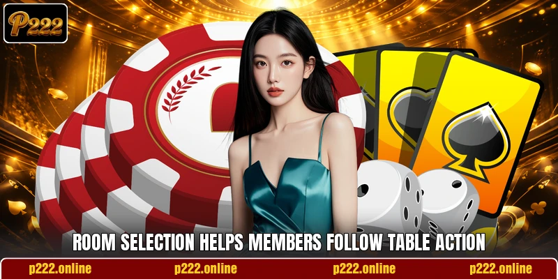 Room selection helps members follow table action