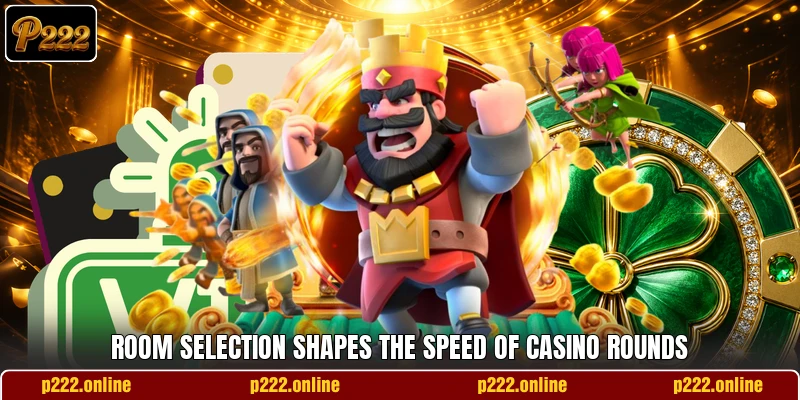 Room selection shapes the speed of casino rounds