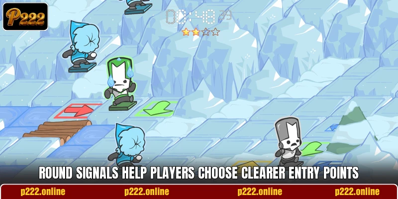 Round signals help players choose clearer entry points