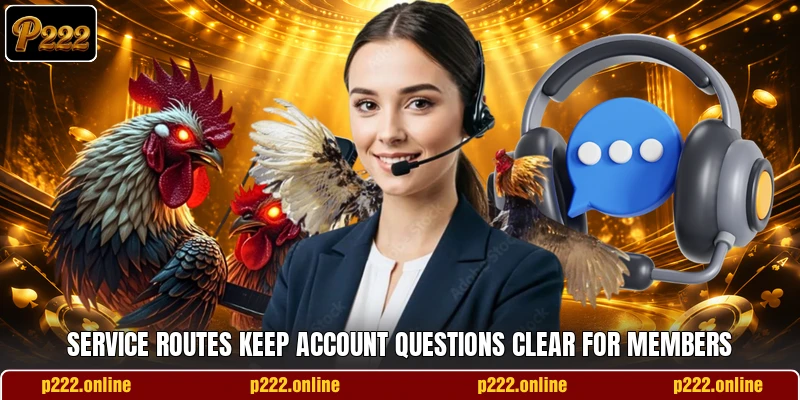 Service routes keep account questions clear for members