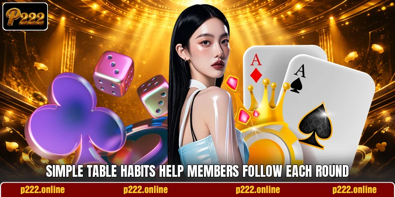 Simple table habits help members follow each round