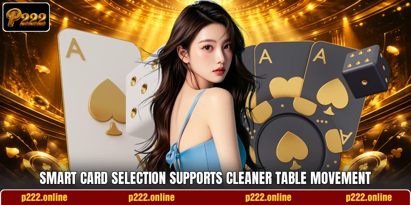 Smart card selection supports cleaner table movement