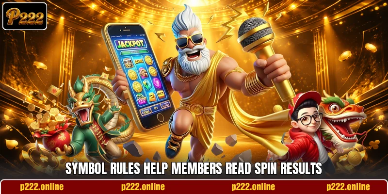 Symbol rules help members read spin results